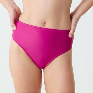! J Crew Magenta Orchid High- rise Bikini Bottom NWT (B0393 B3)